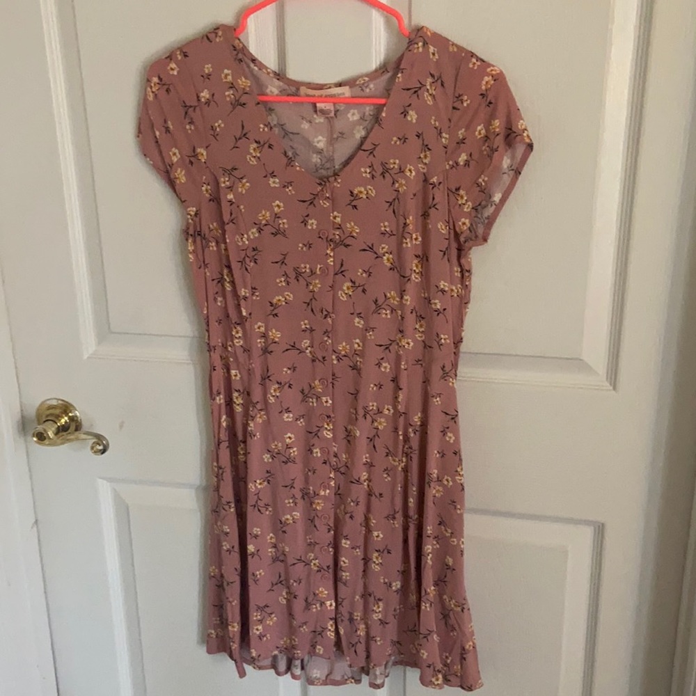 Pink floral sundress